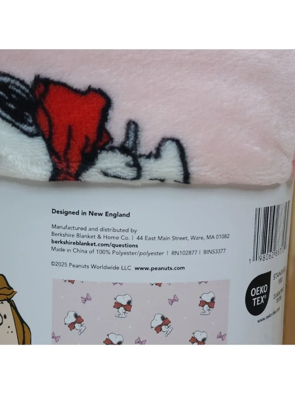Peanuts Snoopy VelvetLoft Plush Throw Blanket By Berkshire 60
